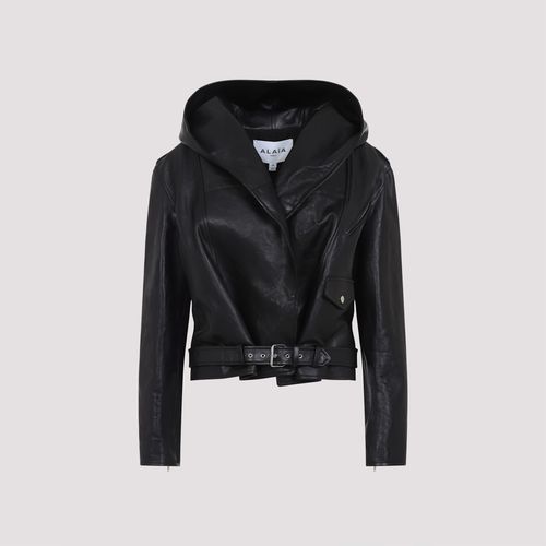 Alaia Alaïa Hooded Biker Jacket - Alaia - Modalova