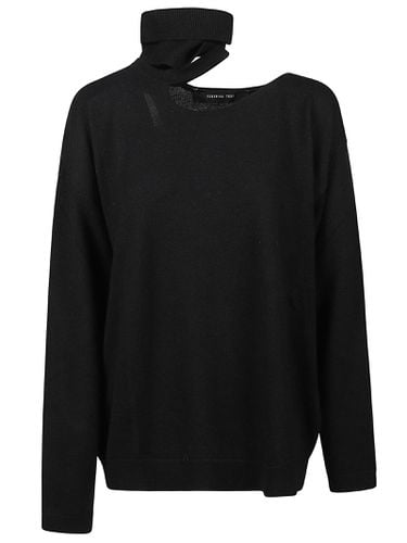 Cut Out Turtle Neck Sweater - Federica Tosi - Modalova