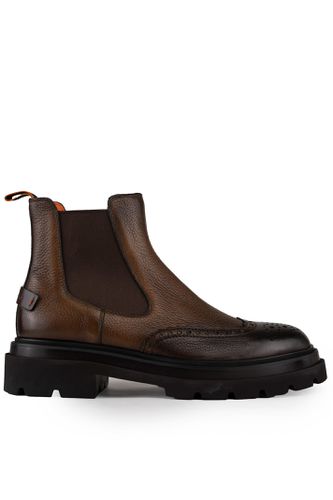 Dark Leather tank Boot - Santoni - Modalova