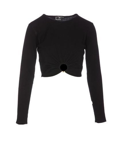 Cropped Top With Ring - Elisabetta Franchi - Modalova