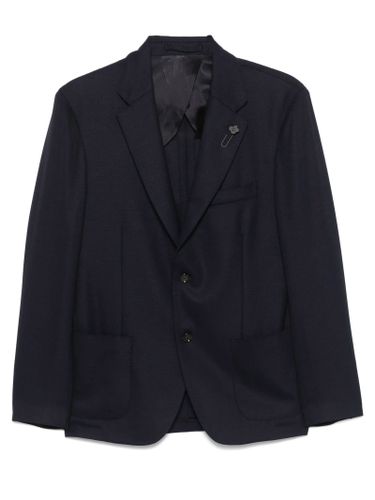 Lardini Navy Blue Wool Blazer - Lardini - Modalova