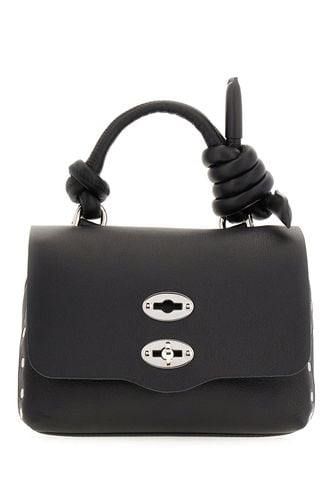 Black Leather Baby Postina Handbag - Zanellato - Modalova