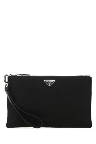 Prada Black Re-nylon Clutch - Prada - Modalova