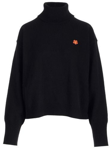 Boxy Crest Turtle Neck Sweater - Kenzo - Modalova