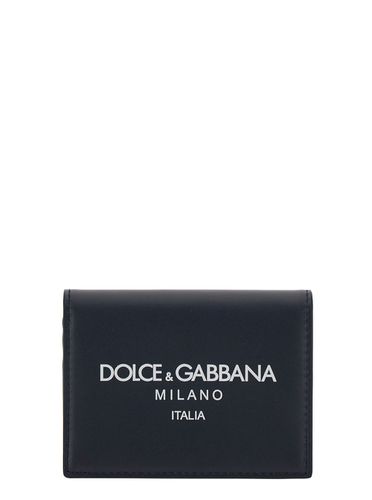 Card-holder With Logo Detail In Leather Man - Dolce & Gabbana - Modalova