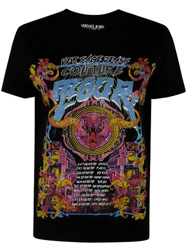 Logo Tour T-shirt Cotton Jersey - Versace Jeans Couture - Modalova