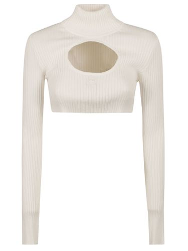 Cut-out Detail Turtleneck Cropped Sweater - Courrèges - Modalova