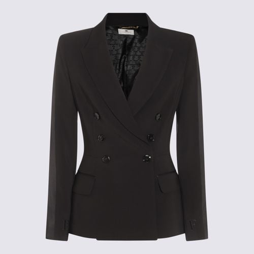 Elisabetta Franchi Black Blazer - Elisabetta Franchi - Modalova