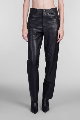 Blumarine Pants In Black Leather - Blumarine - Modalova