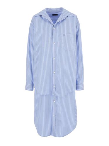 Bb Striped Layered Shirt Dress - Balenciaga - Modalova