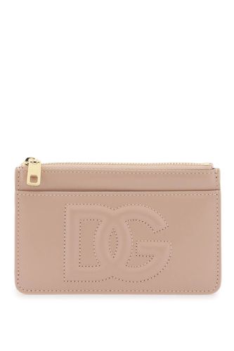 Dg Logo Leather Card Holder - Dolce & Gabbana - Modalova