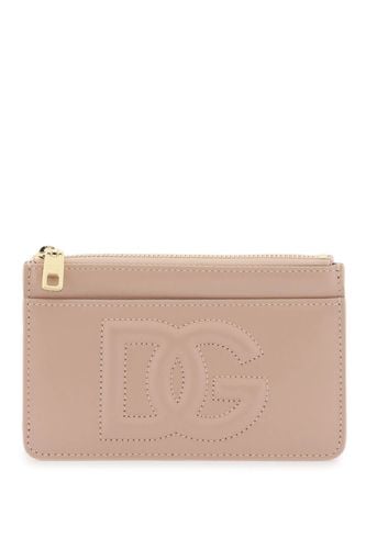 Dg Logo Leather Card Holder - Dolce & Gabbana - Modalova