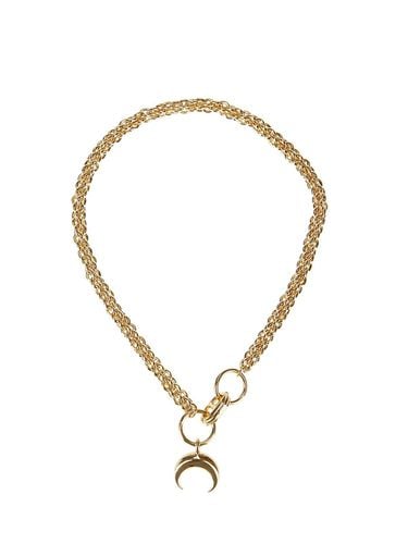 Moon Charm Braided Chain Necklace - Marine Serre - Modalova