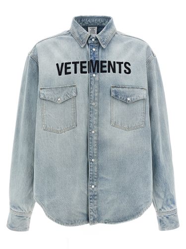 VETEMENTS Logo Embroidery Shirt - VETEMENTS - Modalova