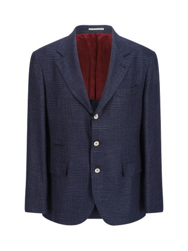 Check Single-breasted Blazer - Brunello Cucinelli - Modalova