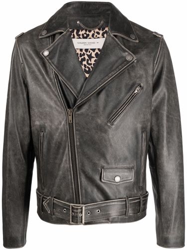 Golden Goose Chiodo Leather Jacket - Golden Goose - Modalova