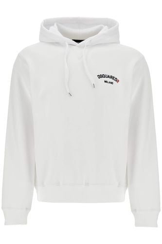 White Cotton Hoodie With Embroidered Logo - Dsquared2 - Modalova