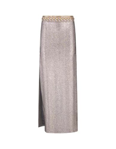 Long Skirt With Gold Studs - Paco Rabanne - Modalova