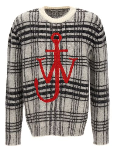 J. W. Anderson Logo Embroidery Check Sweater - J.W. Anderson - Modalova