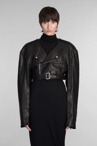 Micro Biker Biker Jacket In Leather - Rick Owens - Modalova