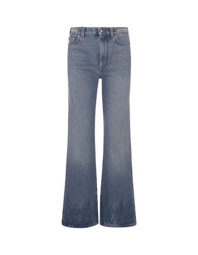 Medium Denim Flared Jeans With Medals - Paco Rabanne - Modalova