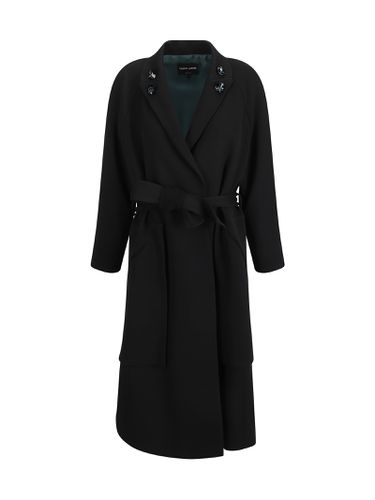 Giorgio Armani Coat In Black Wool - Giorgio Armani - Modalova