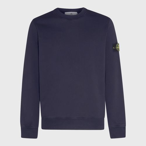 Stone Island Blue Cotton Sweatshirt - Stone Island - Modalova