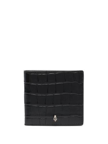 Crocodile Embossed Wallet - Alexander McQueen - Modalova