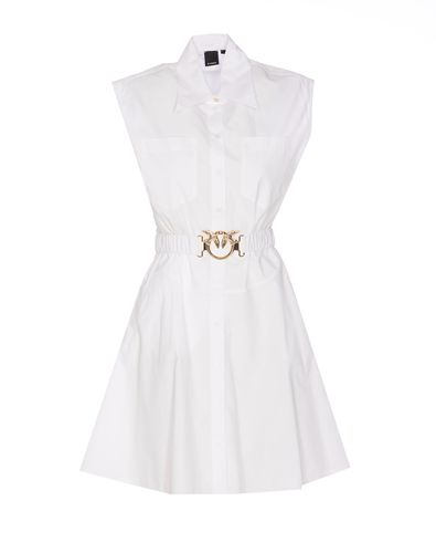 Love Birds Belt Chemisier Dress - Pinko - Modalova