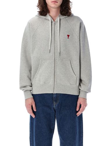 Ami De Coeur Zipped Hoodie - Ami Alexandre Mattiussi - Modalova