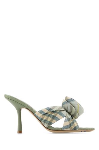 Embroidered Fabric Mews Mules - Burberry - Modalova