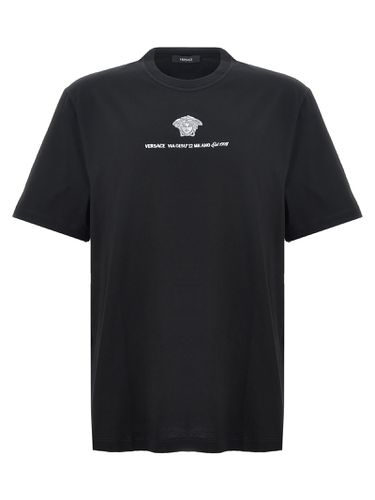 Versace Logo Embroidery T-shirt - Versace - Modalova