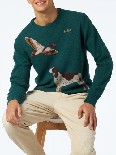 Man Crewneck Donegal Sweater With Country Dog Jacquard - MC2 Saint Barth - Modalova