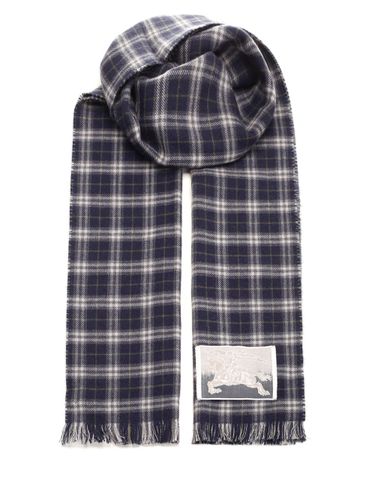 Burberry Tiny Check Wool Scarf - Burberry - Modalova