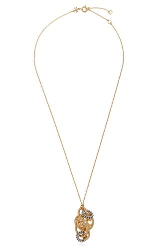 Miller Pavé Interlocking Pendant Necklace - Tory Burch - Modalova