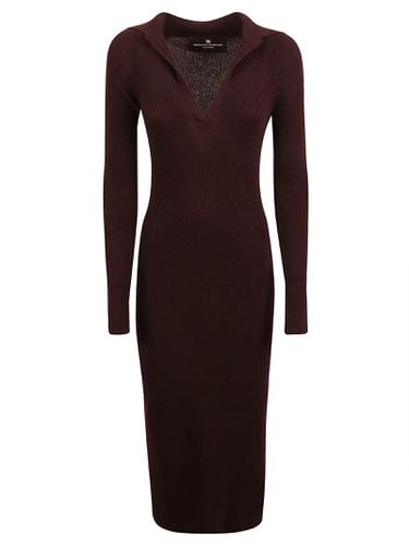 V-neck Knit Slim Dress - Ermanno Scervino - Modalova