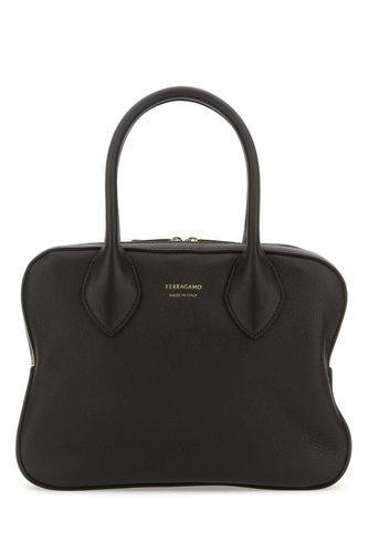 Dark Brown Leather Handbag - Ferragamo - Modalova