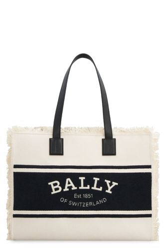 Crystaliaew Canvas And Leather Shopping Bag - Bally - Modalova