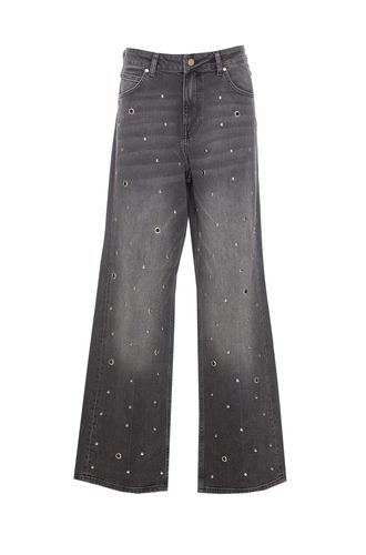 Grey Eyelet-embellished Jeans - Essentiel Antwerp - Modalova