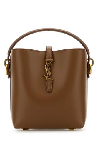 Caramel Leather Mini Le 37 Bucket Bag - Saint Laurent - Modalova