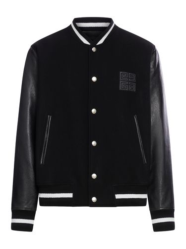 G Wool And Leather Varsity Jacket - Givenchy - Modalova