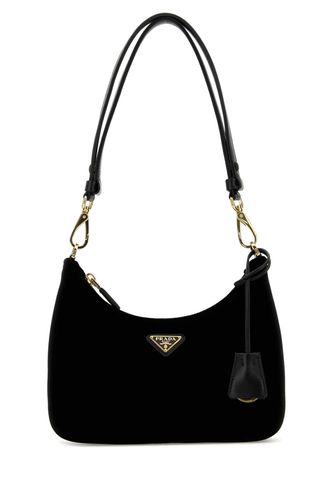 Black Velvet Mini Re-edition Shoulder Bag - Prada - Modalova