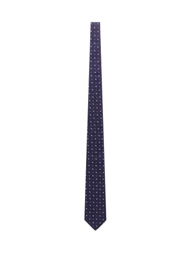 Etro Blue Checked Jacquard Silk Tie - Etro - Modalova