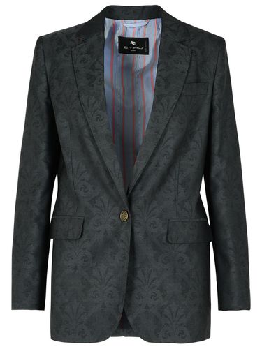 Etro Grey Wool Blazer - Etro - Modalova