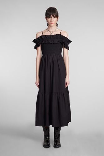 Ganni Dress In Black Cotton - Ganni - Modalova
