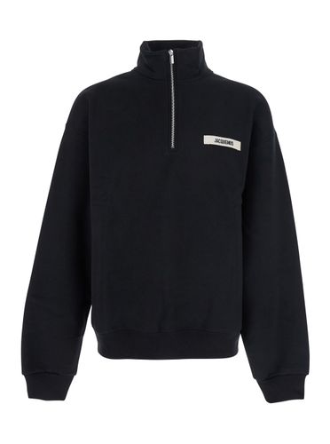 Le Camionneur Gros Grain Sweatshirt With Logo Patch On The Front In Cotton Man - Jacquemus - Modalova