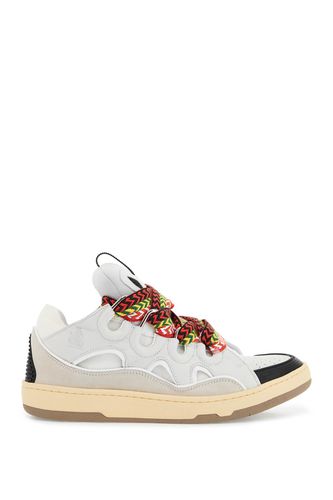 Curb White Leather Blend Sneakers - Lanvin - Modalova