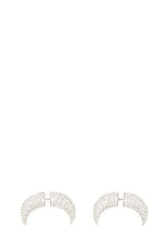 Silver Metal Luna Earrings - Swarovski - Modalova