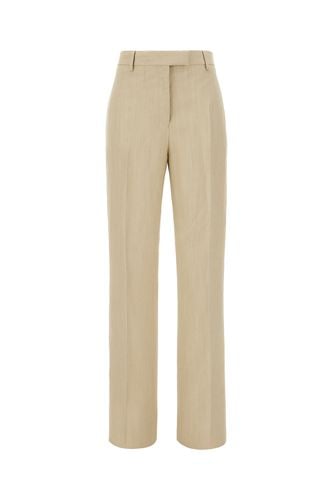 Ferragamo Sand Viscose Blend Pants - Ferragamo - Modalova