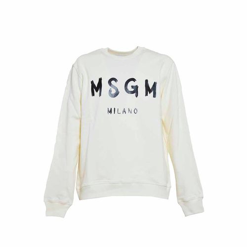 Logo Printed Crewneck Sweatshirt - MSGM - Modalova